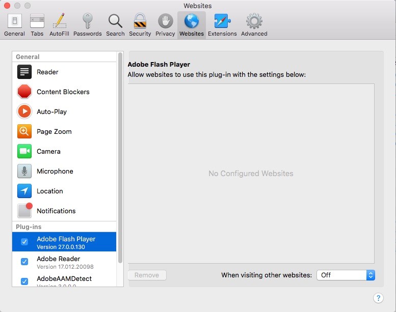 How To Allow Adobe Flash Player On My Mac Os X 10.12.6 Sierra
